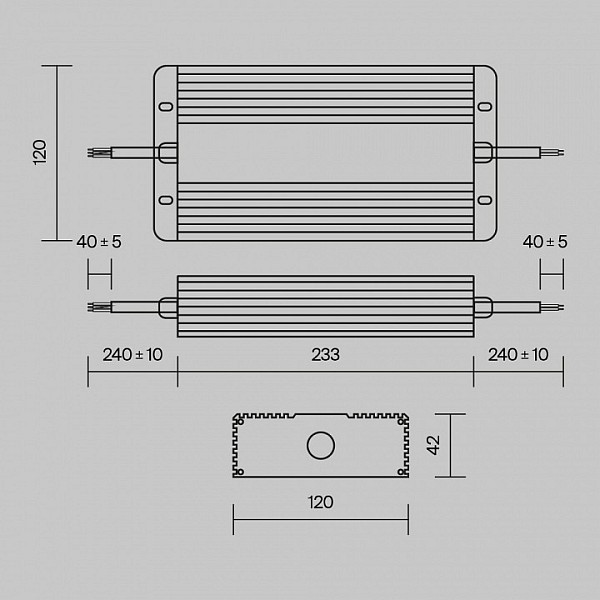 Блок питания Maytoni Power Supply Magnetic серый арт. PSL008-400W-48V-IP67