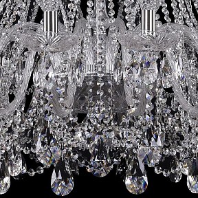 Подвесная люстра Bohemia Ivele Crystal 1411 металл арт. 1411/18/400/h-113/Ni