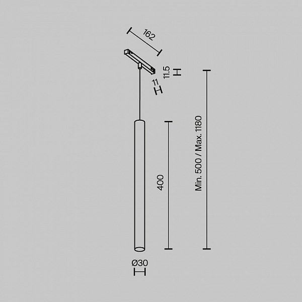 Подвесной светильник Maytoni Technical Фокус черный арт. TR245-7W4K-B