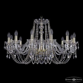 Подвесная люстра Bohemia Ivele Crystal 1402 золото арт. 1402/12/300 G