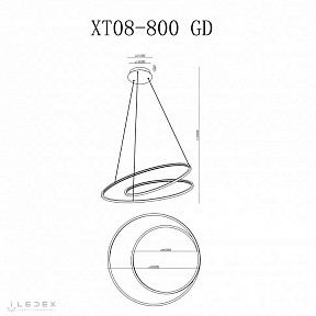 Подвесной светильник iLedex Axis золото арт. XT08-D800 GD