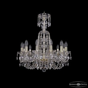 Подвесная люстра Bohemia Ivele Crystal 1402 золото арт. 1402/12/195/XL-64 G
