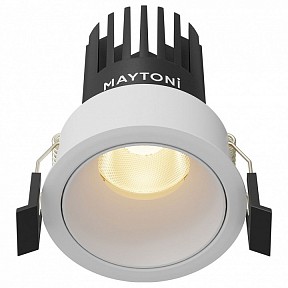 Встраиваемый светильник Maytoni Dip белый арт. DL115-10W-2.7K-W