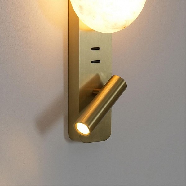 Бра с подсветкой Odeon Light Albergo коричневый арт. 7164/9WL