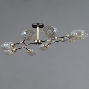 Люстра на штанге ILLUMICO TRENTO бронза арт. IL0272-8CSQ-25 BK AB TRENTO