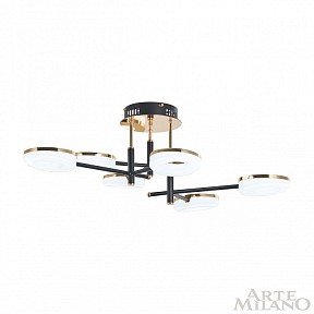 Потолочная люстра Arte Milano Ferrara-72999 золото арт. 272999/6 BK/GD