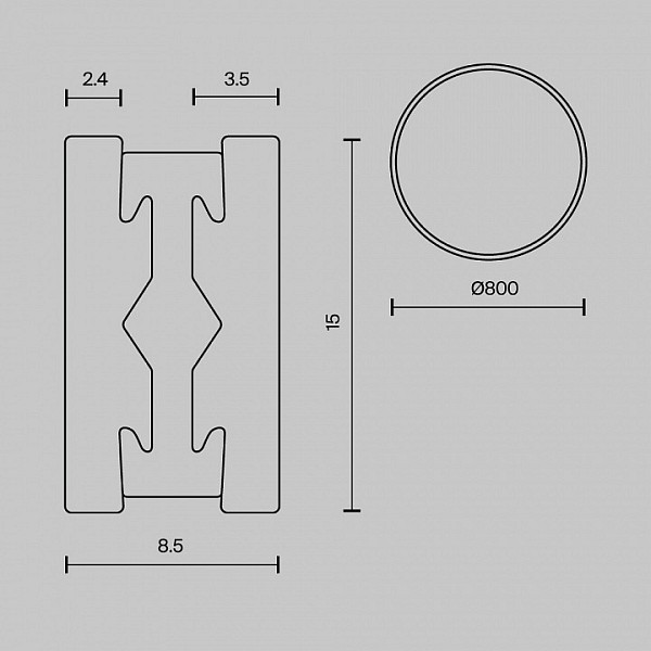 Трек Maytoni Busbar trunkings Flarity желтый арт. TRX154-R-D800-BS