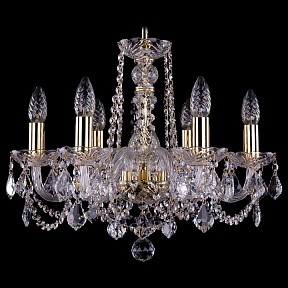 Подвесная люстра Bohemia Ivele Crystal 1402 золото арт. 1402/6/160/G/Leafs