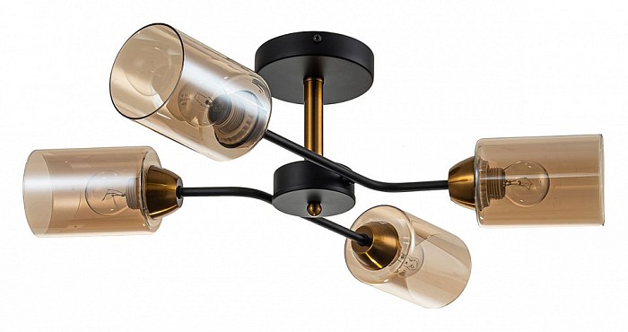 Люстра на штанге Escada Vertigo черный арт. 1131/4P Black/Gold