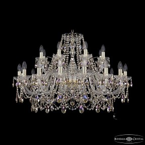 Подвесная люстра Bohemia Ivele Crystal 1411 золото арт. 1411/16+8/360 G R801