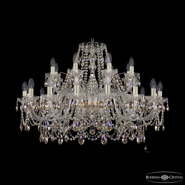 Подвесная люстра Bohemia Ivele Crystal 1411 золото арт. 1411/16+8/360 G R801