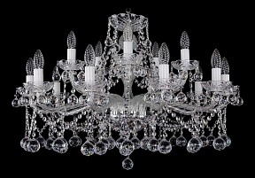 Подвесная люстра Bohemia Ivele Crystal 1413 серый арт. 1413/10_5/300/Ni/Balls