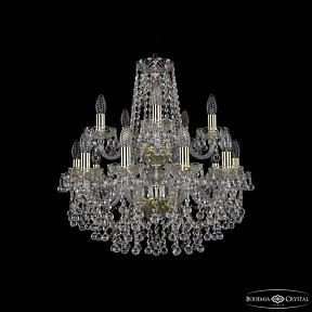 Подвесная люстра Bohemia Ivele Crystal 1409 золото арт. 1409/10+5/195/2d G