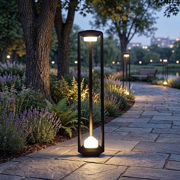 Наземный светильник Reluce  черный арт. 09987-0.7-001JH 0.8M LED2X6W BK RLOS