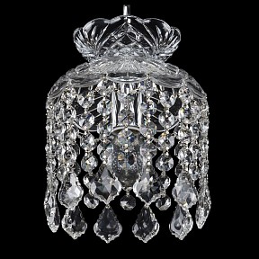 Подвесной светильник Bohemia Ivele Crystal 1478 металл арт. 14781/15 Ni Leafs