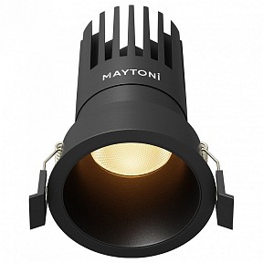 Встраиваемый светильник Maytoni Dip черный арт. DL118-15W-2.7K-B