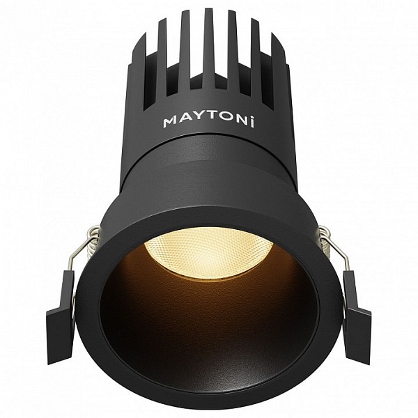 Встраиваемый светильник Maytoni Dip черный арт. DL118-15W-2.7K-B
