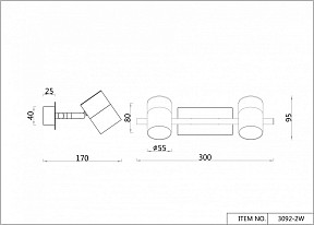 Бра F-promo Chart черный арт. 3092-2W