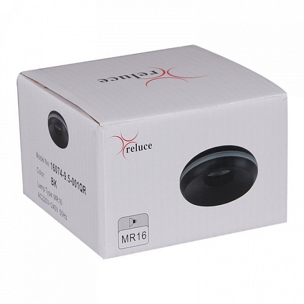 Накладной светильник Reluce 16074 черный арт. 16074-9.5-001QR MR16 BK