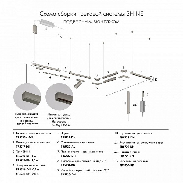 Заглушка Denkirs SHINE BASE  арт. TR5735-DN