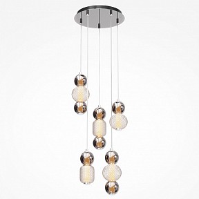 Подвесная люстра Maytoni Drop серый арт. MOD273PL-L80CH3K
