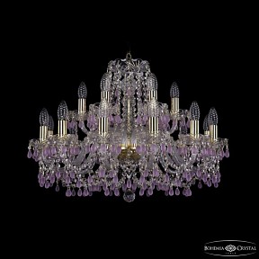 Подвесная люстра Bohemia Ivele Crystal 1410 золото арт. 1410/12+6/240 G V7010