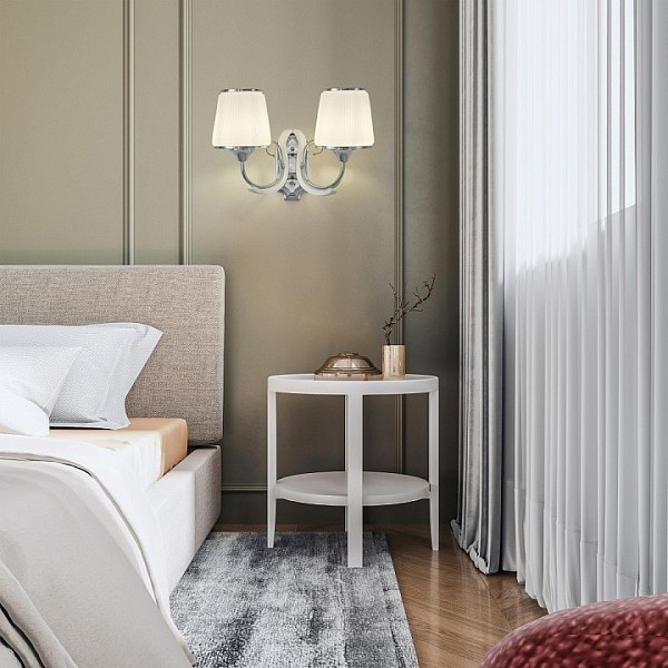 Бра Arte Milano Florentia-9247 белый арт. 309247/2W Wh/Ni