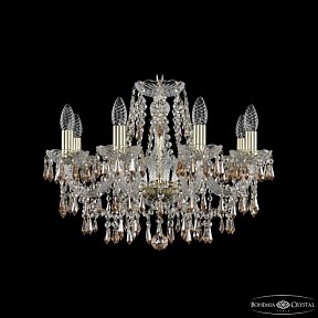 Подвесная люстра Bohemia Ivele Crystal 1403 золото арт. 1403/8/195 G K721