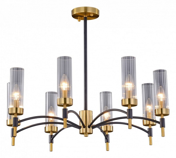 Подвесная люстра ILLUMICO BRASS TUBO бронза арт. IL5177-8PLS-29 BRASS TUBO