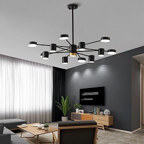 Люстра на штанге Imperiumloft Merill черный арт. MERILL01
