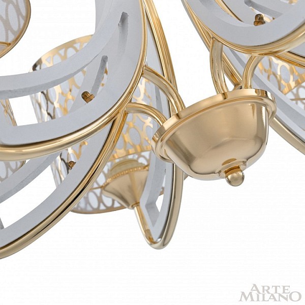 Подвесная люстра Arte Milano Florentia-3387 белый арт. 303387/6 Wh/Gd