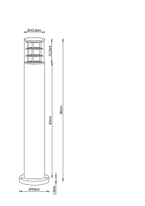 Наземный светильник Arte Lamp A5318 черный арт. A5318PA-1BK