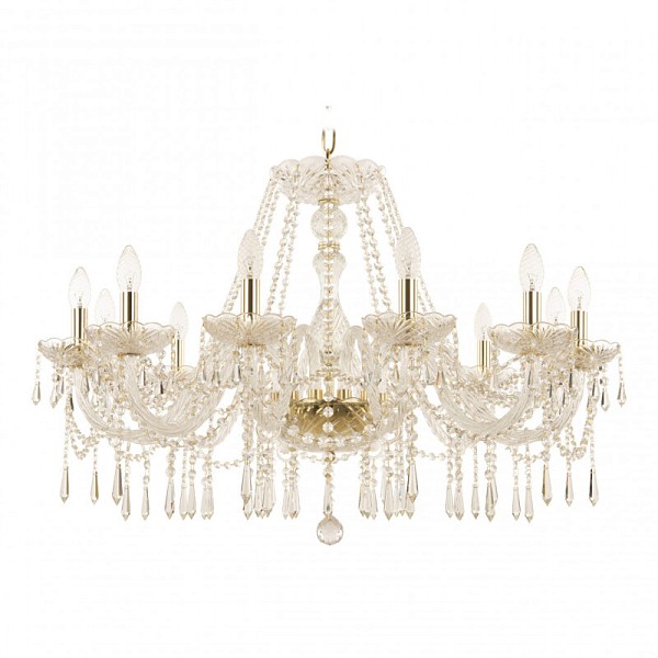 Подвесная люстра Bohemia Ivele Crystal 104 золото арт. 104/12/300 G