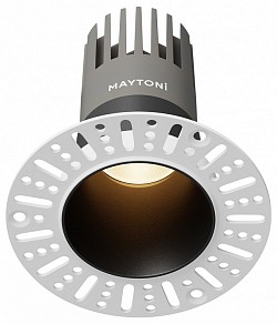 Встраиваемый светильник Maytoni  черный арт. DL120-10W-3K-TRS-B