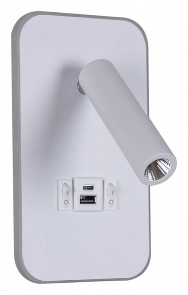 Бра Reluce 86204 белый арт. 86204-9.2-001KT LED12W+USB WT