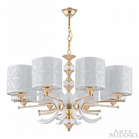 Подвесная люстра Arte Milano Florentia-2097 белый арт. 302097/8 Wh/Gd