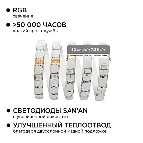 Лента светодиодная Apeyron Electrics  белый арт. 10-03
