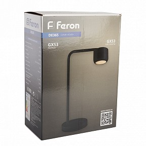 Настольная лампа офисная Feron DE365 черный арт. 48404