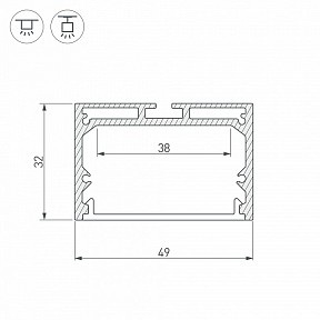 Профиль Arlight SL-LINE черный арт. 027988
