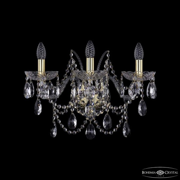 Бра Bohemia Ivele Crystal 1411 золото арт. 1411B/3/195/XL G