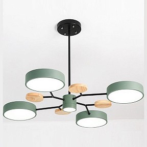 Люстра на штанге Imperiumloft Meade Lamps Green кремовый арт. MEADE-01