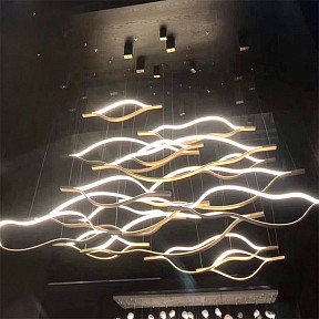 Подвесной светильник Imperiumloft Tape Light золото арт. TRUDY01