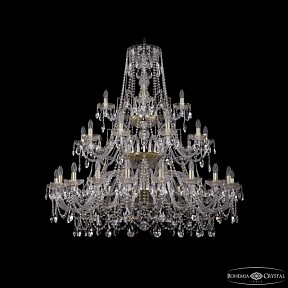 Подвесная люстра Bohemia Ivele Crystal 1411 золото арт. 1411/20+10+5/460/3d G