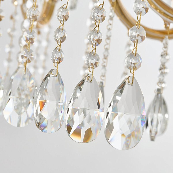 Подвесная люстра Bohemia Ivele Crystal AL7801 золото арт. AL78101/8/250 A GW