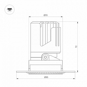 Встраиваемый светильник Arlight ARADO белый арт. 052407