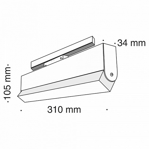 Накладной светильник Maytoni Track lamps черный арт. TR013-2-20W3K-B