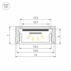 Профиль Arlight SL-SLIM металл арт. 061376