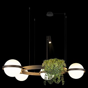 Подвесная люстра Loft it Jardin серый арт. 10121/4 Dark grey