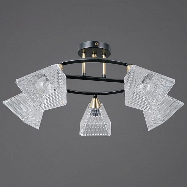 Люстра на штанге ILLUMICO IL0850 бронза арт. IL0850-5CSQ-25BKAB ELITE