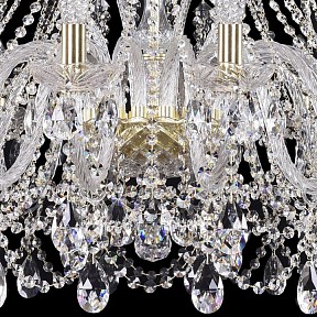 Подвесная люстра Bohemia Ivele Crystal 1411 золото арт. 1411/16/360/G